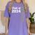 Class Of 2024 Senior 24 Shirt High School Graduation Party Women's Comfort Colors T-Shirt Violet