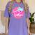 Class Of 2024 Senior Pink Retro Classic Girl Grad Graduation Women's Comfort Colors T-Shirt Violet