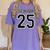 Class Of 2025 High School Senior 25 On Back Graduation Women's Comfort Colors T-Shirt Violet