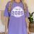 Class Of 2025 Senior School Graduation College Women's Comfort Colors T-Shirt Violet