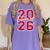 Class Of 2026 Graduation Red With Varsity Letters Women's Comfort Colors T-Shirt Violet
