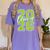 Class Of 2026 Graduation Varsity Lime Green Letters Women's Comfort Colors T-Shirt Violet