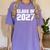 Class Of 2027 High School College Graduation Reunion T-Shirt Women's Comfort Colors T-Shirt Violet