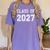 Class Of 2027 Shirt Graduation School Future Graduate Women's Comfort Colors T-Shirt Violet