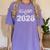Class Of 2028 Shirt Senior 2028 Graduation Him Her Women's Comfort Colors T-Shirt Violet