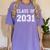 Class Of 2031 Shirt Graduation School Future Graduate Women's Comfort Colors T-Shirt Violet