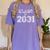 Class Of 2031 Shirts Senior 2031 Graduation Him Her Women's Comfort Colors T-Shirt Violet