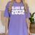 Class Of 2032 High School College Graduation Reunion T-Shirt Women's Comfort Colors T-Shirt Violet