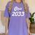 Class Of 2033 Shirt Graduation Him Her Senior Class Women's Comfort Colors T-Shirt Violet