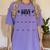 Class Of 2037 Handprint Grow With Me Pre-k Graduation Women's Comfort Colors T-Shirt Violet