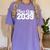 Class Of 2039 Senior 2039 Kindergarten To Graduation Women's Comfort Colors T-Shirt Violet
