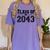 Class Of 2043 Grow With Me Graduation First Day Of School Women's Comfort Colors T-Shirt Violet