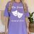 Cool Theater Graduation Tshirt Tragedy And Comedy Masks Women's Comfort Colors T-Shirt Violet