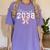 Coquette Bow Preppy Class Of 2038 Girly Girl 2038 Graduation Women's Comfort Colors T-Shirt Violet