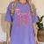 Coquette Pink Bow Flowers Senior 2026 2027 Graduation Women's Comfort Colors T-Shirt Violet