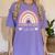 Cosmetology Instructor Cosmetologist Graduation Rainbow Women's Comfort Colors T-Shirt Violet