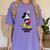 Disney Mickey Mouse Peace Out Totally Retro Graduation Women's Comfort Colors T-Shirt Violet