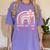 Fun Happy Last Day Of School Girl Student Graduation Rainbow Women's Comfort Colors T-Shirt Violet