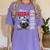 Fun Trendy UFO Sloth Graduation Class Of 2024 Senior Women's Comfort Colors T-Shirt Violet