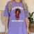 Future HBCU Grad Girl Wearing Graduation Gown Women's Comfort Colors T-Shirt Violet