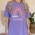 Goodbye 5TH Grade Graduation 2024 Hello 6TH Grade Rainbow Women's Comfort Colors T-Shirt Violet