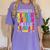 Goodbye Kinder Garten Hello 1st Grade Graduation 2024 Women's Comfort Colors T-Shirt Violet