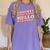 Goodbye Middle School Hello High School 8th Grade Graduation Women's Comfort Colors T-Shirt Violet