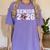 Graduate Senior Class Of 2026 Graduation American Football Women's Comfort Colors T-Shirt Violet