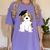 Graduation Beagle Dog 2017 Graduate Graduation Tee Women's Comfort Colors T-Shirt Violet