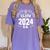 Graduation BS Class Of 2024 Grad Congratulations Graduate Women's Comfort Colors T-Shirt Violet