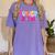 Graduation Class Of 2026 Senior Pink Coquette Bow 2026 Grade Women's Comfort Colors T-Shirt Violet