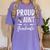 Graduation Shirt 2018 Proud Aunt Of a Graduate Women's Comfort Colors T-Shirt Violet