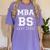 Graduation Shirt For Him Her MBA Next Level BS Women's Comfort Colors T-Shirt Violet