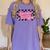 Groovy Senior Class Of 2026 Coquette Pink Bow Graduation Women's Comfort Colors T-Shirt Violet