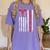 Hospice Aide American Flag Nurses Graduation Medical Women's Comfort Colors T-Shirt Violet
