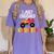 I Just Crushed Kindergarten Monster Graduation Shirt Women's Comfort Colors T-Shirt Violet
