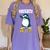 Kids Kindergarten Dabbing Penguin Nailed It Graduation Class 2021 Women's Comfort Colors T-Shirt Violet