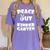 Kids Peace Out Kindergarten For Graduation Women's Comfort Colors T-Shirt Violet
