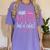 Little Miss Pre-K Grad Preschool Prek Graduation 2025 Women's Comfort Colors T-Shirt Violet