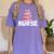 MsMrs Miss NURSE Nursing Graduation Women's Comfort Colors T-Shirt Violet