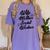 MSW Mom Graduation T-Shirt Social Worker Wife Mother Women's Comfort Colors T-Shirt Violet