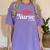 New Nurse 2018 Nurse Nursing School Graduation Shirt Women's Comfort Colors T-Shirt Violet