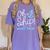 Oh Ship It's a Grad Trip Cruise Graduation T-Shirt T-Shirt Women's Comfort Colors T-Shirt Violet