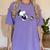 Peanuts Graduation Squad Snoopy Woodstock Raglan Baseball Tee Women's Comfort Colors T-Shirt Violet