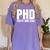 PHD Pretty Huge Debt Doctoral Degree PHD Graduation Women's Comfort Colors T-Shirt Violet