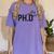PhD Shirt Phinally Finally Done Graduation Her Women's Comfort Colors T-Shirt Violet