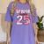 Pink Coquette Bow Senior 2025 Back To School Graduation Girl Women's Comfort Colors T-Shirt Violet