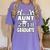 Proud Aunt Of A 2018 Graduate Senior Graduation School Shirt Women's Comfort Colors T-Shirt Violet