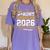 Proud Aunt Of A Class Of 2026 Graduate Senior Graduation 26 Women's Comfort Colors T-Shirt Violet