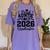 Proud Auntie Of Two 2026 Graduates Graduation Women's Comfort Colors T-Shirt Violet